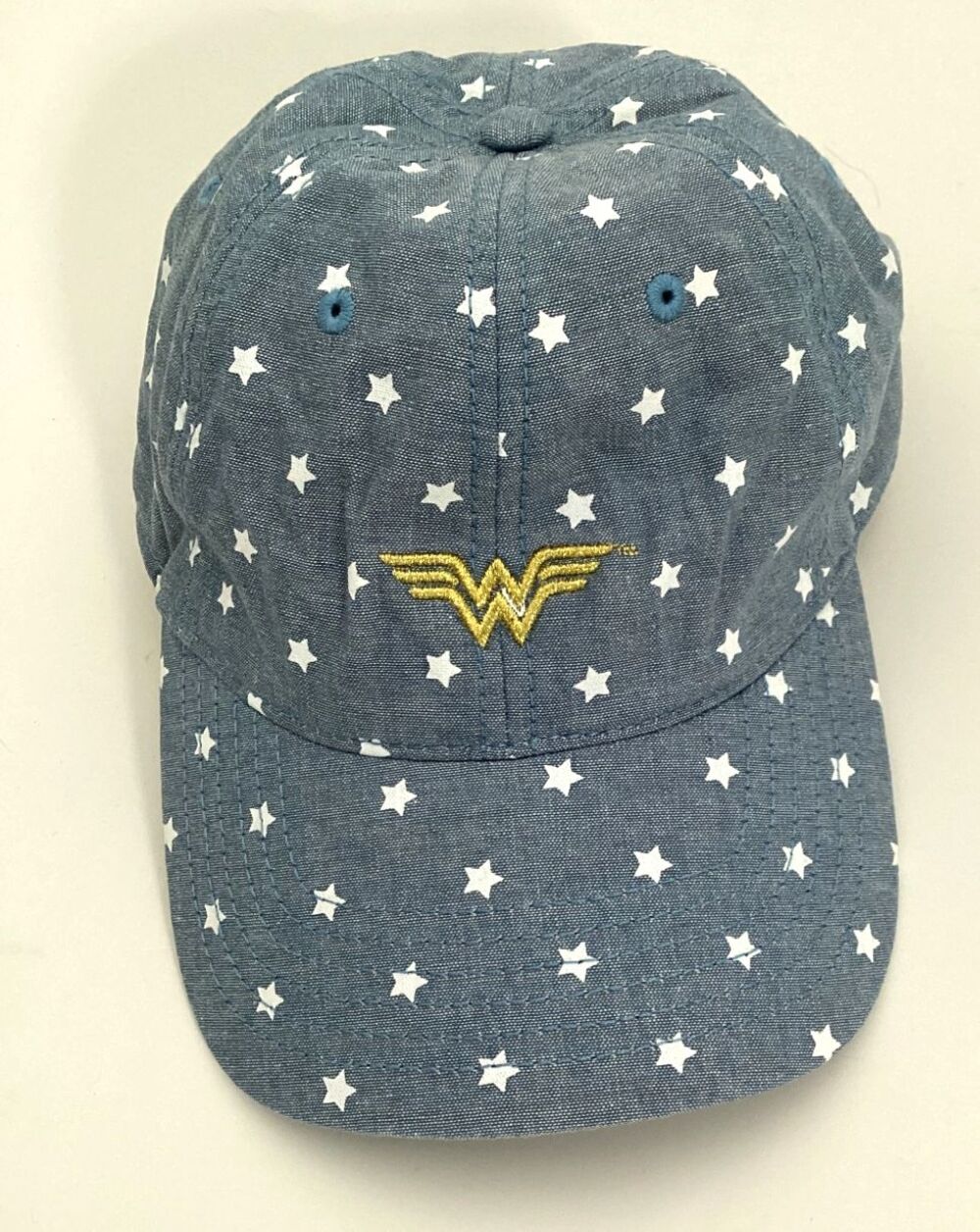 Six Flags Wonder Woman Blue Denim Cap